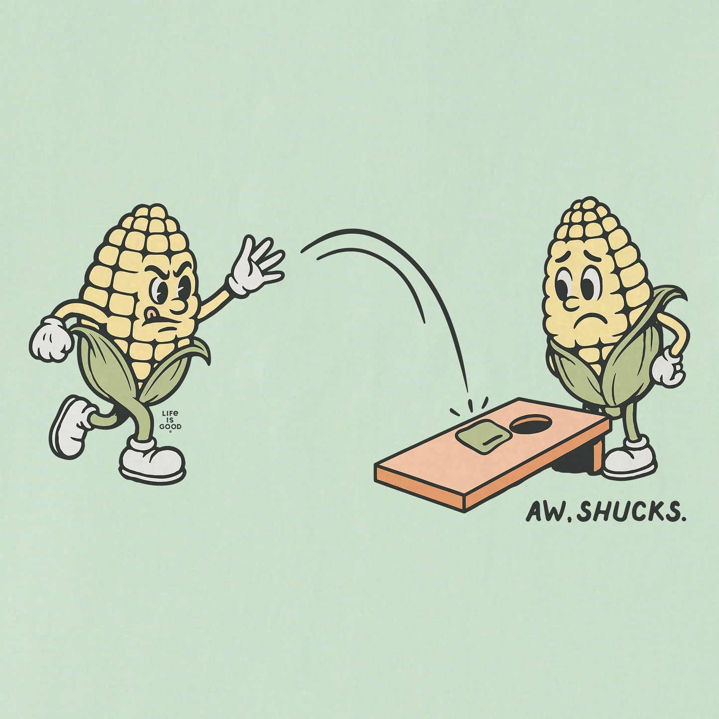 Women's Aw Shucks Cornhole Short Sleeve Crusher Tee