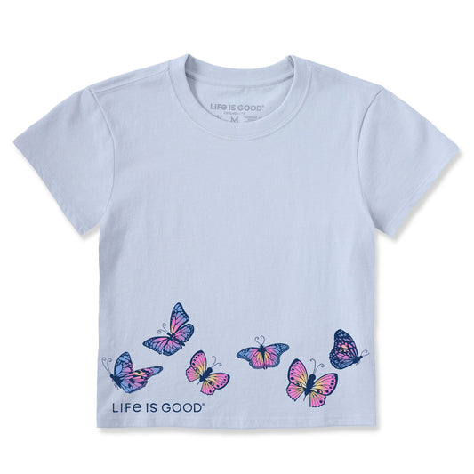 Women's Flying Butterflies Crusher-LITE Shrunken Tee