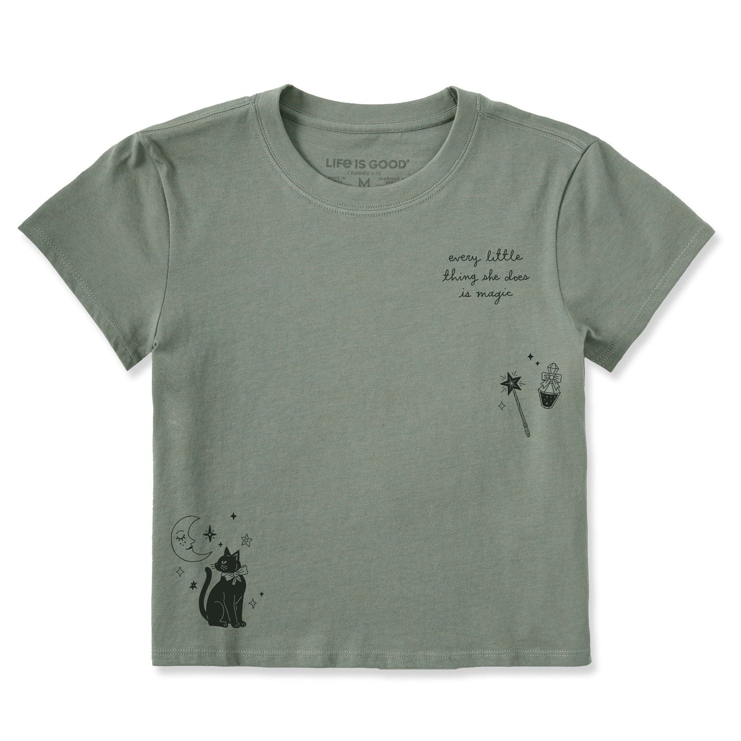 Women's Cat & Moon Crusher-LITE Shrunken Tee