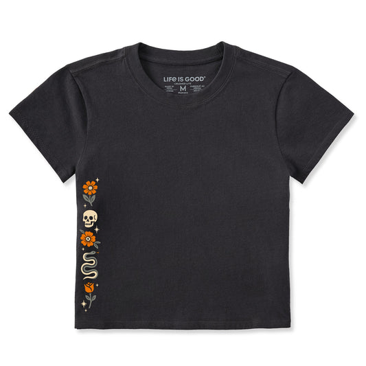 Women's Skull & Snake Flowers Crusher-LITE Shrunken Tee