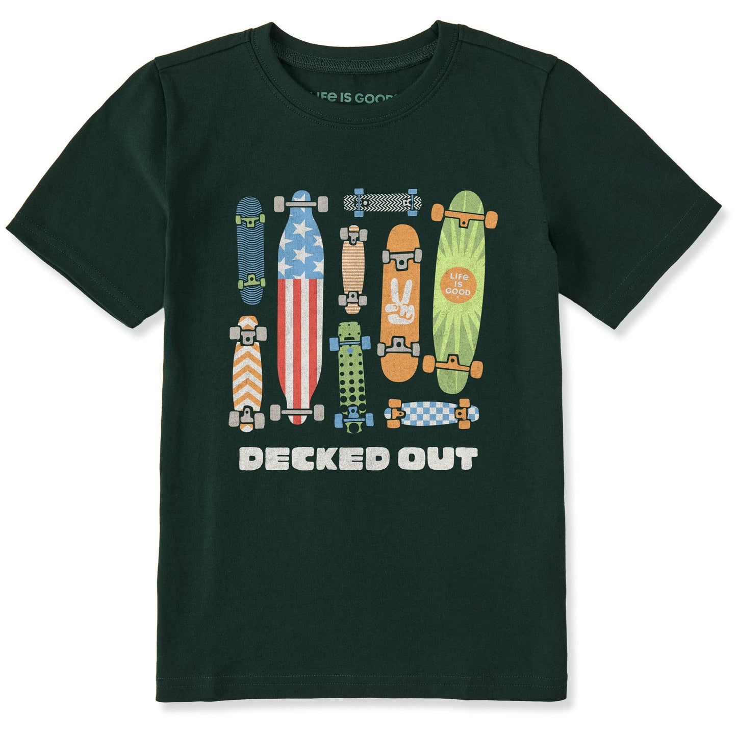 Kids Decked Out Skateboards Short Sleeve Crusher Tee