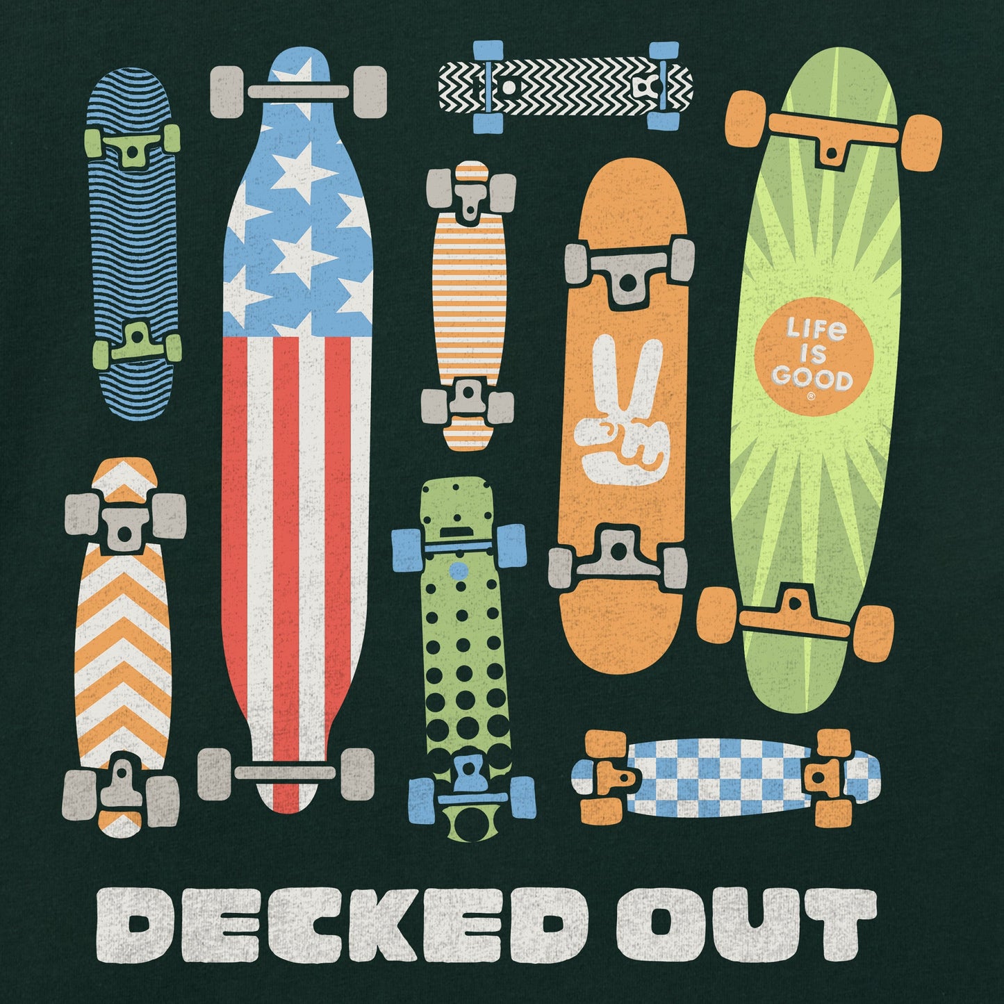 Kids Decked Out Skateboards Short Sleeve Crusher Tee