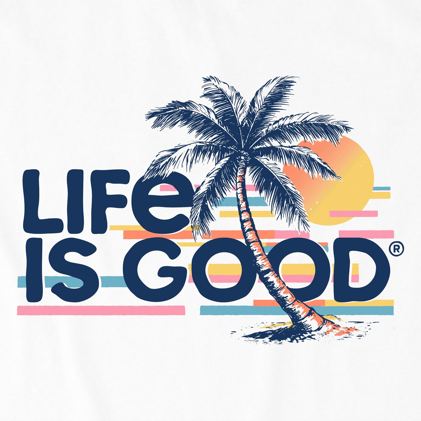 Men's Retro Palm Beach Short Sleeve Crusher Tee