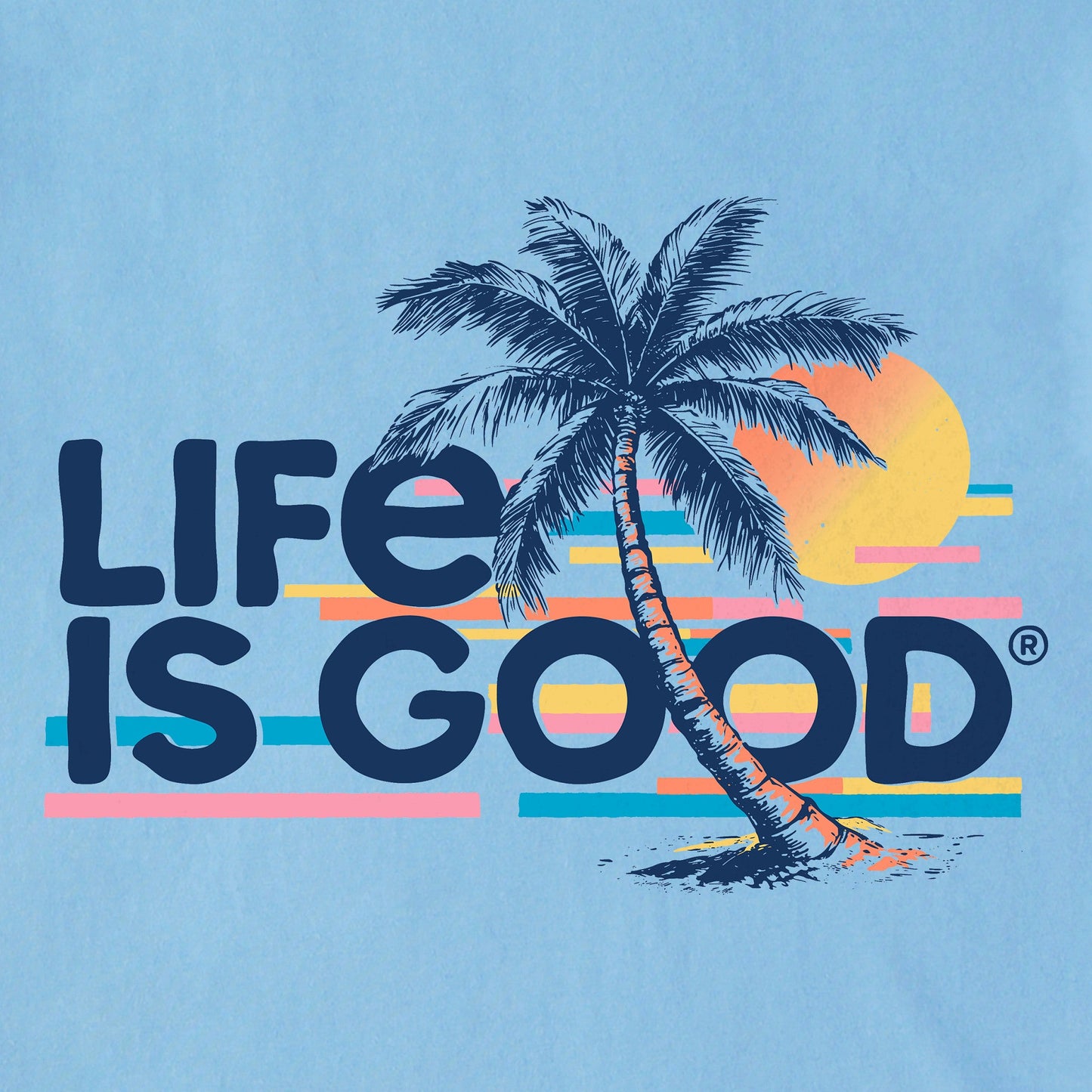 Men's Retro Palm Beach Short Sleeve Crusher Tee