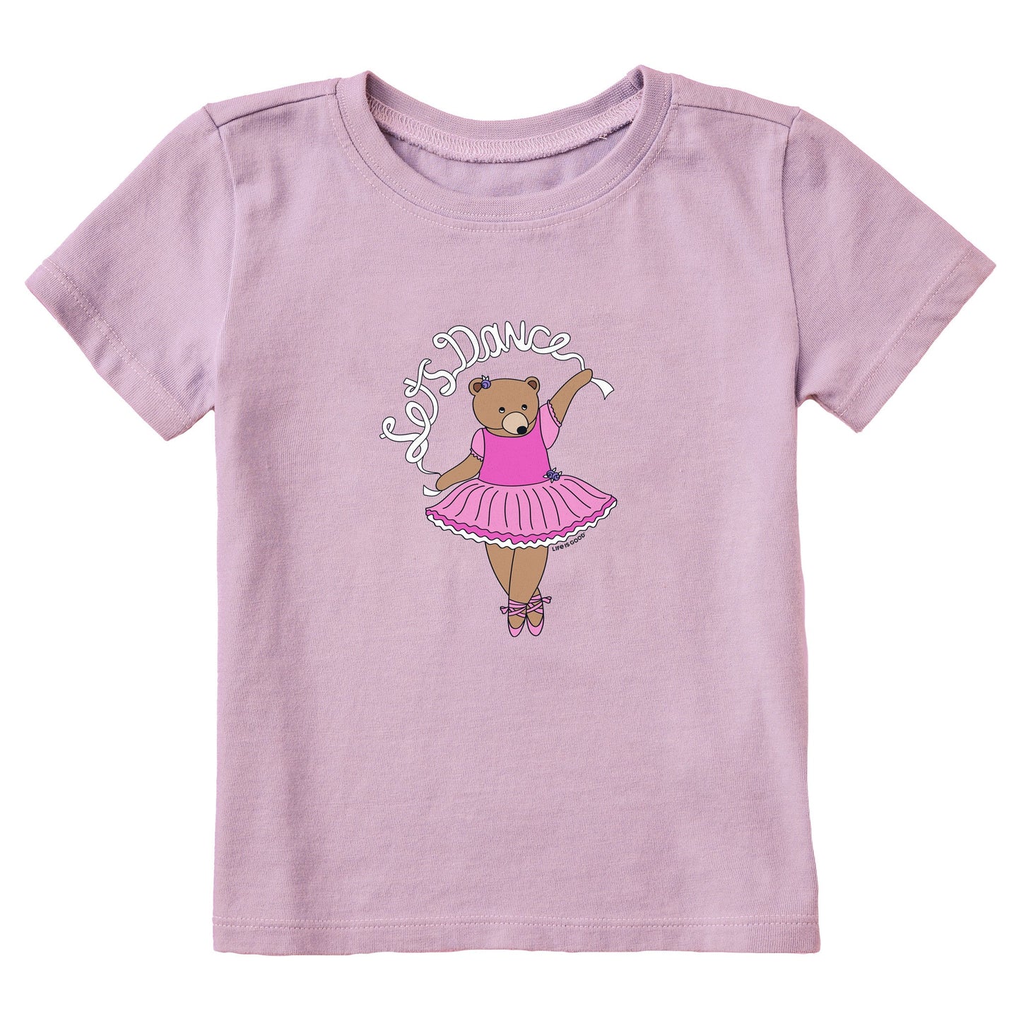 Toddler Lets Dance Ballet Bear Short Sleeve Crusher Tee