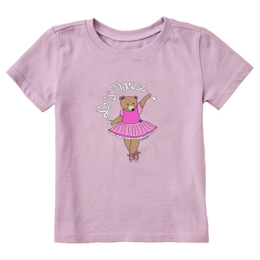 Toddler Lets Dance Ballet Bear Short Sleeve Crusher Tee