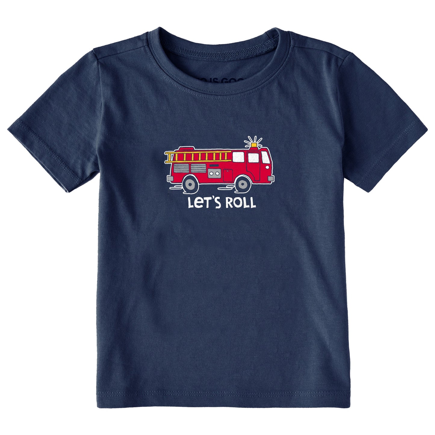 Toddler Let's Roll Firetruck Short Sleeve Crusher Tee