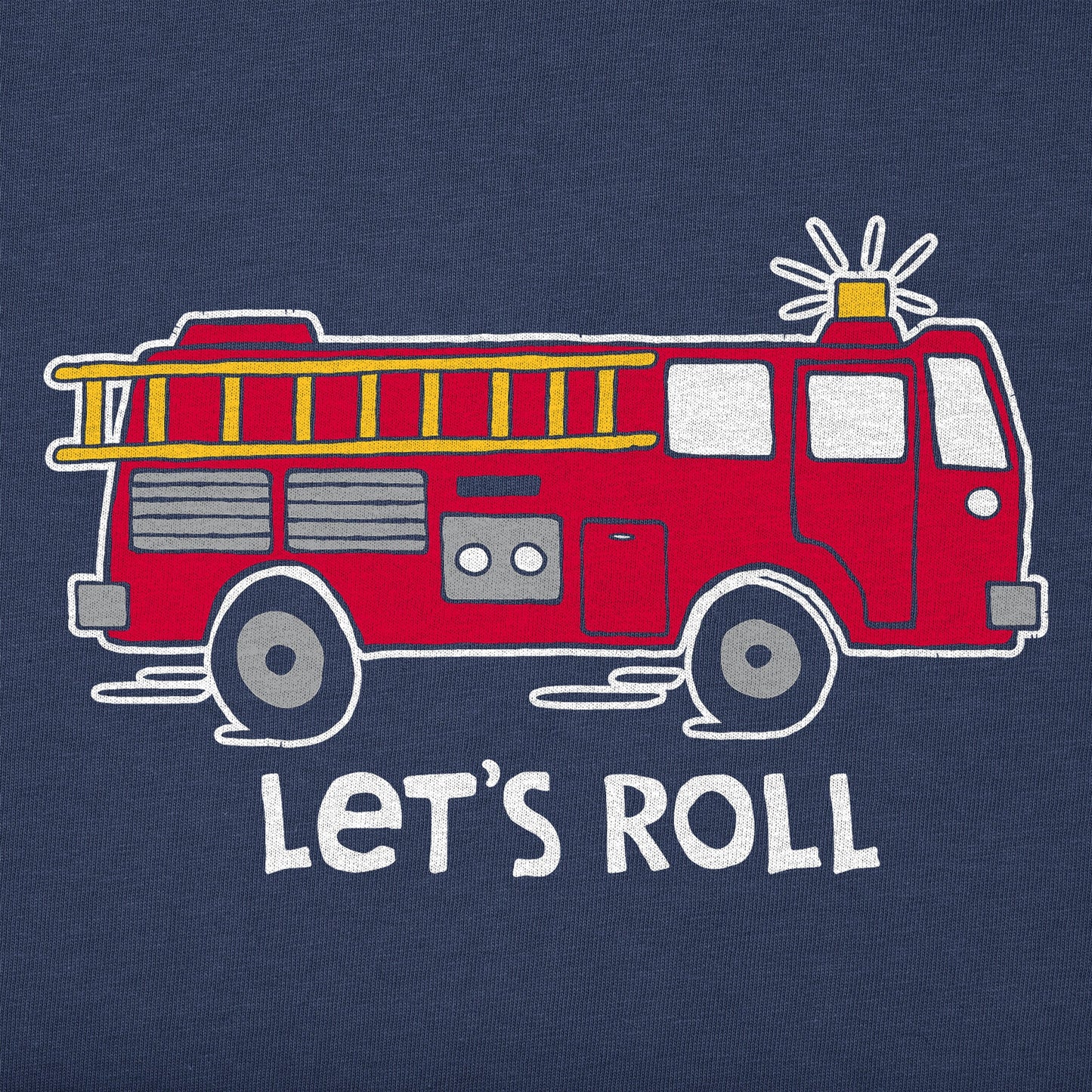 Toddler Let's Roll Firetruck Short Sleeve Crusher Tee