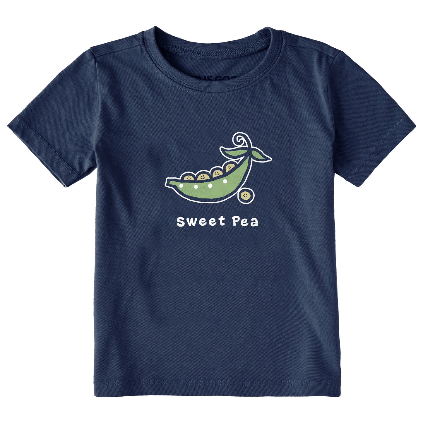 Toddler Smiling Sweet Pea Short Sleeve Crusher Tee