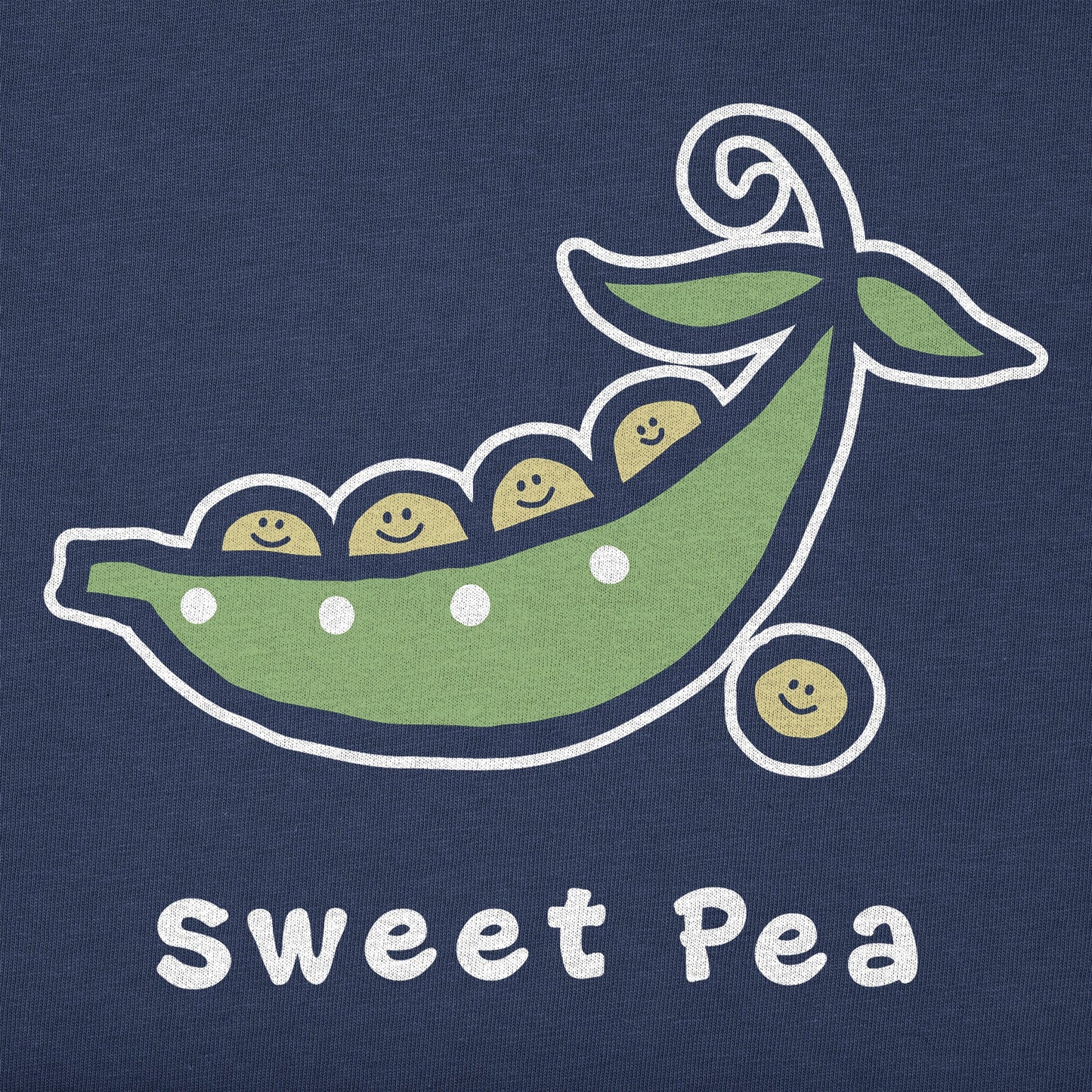 Toddler Smiling Sweet Pea Short Sleeve Crusher Tee