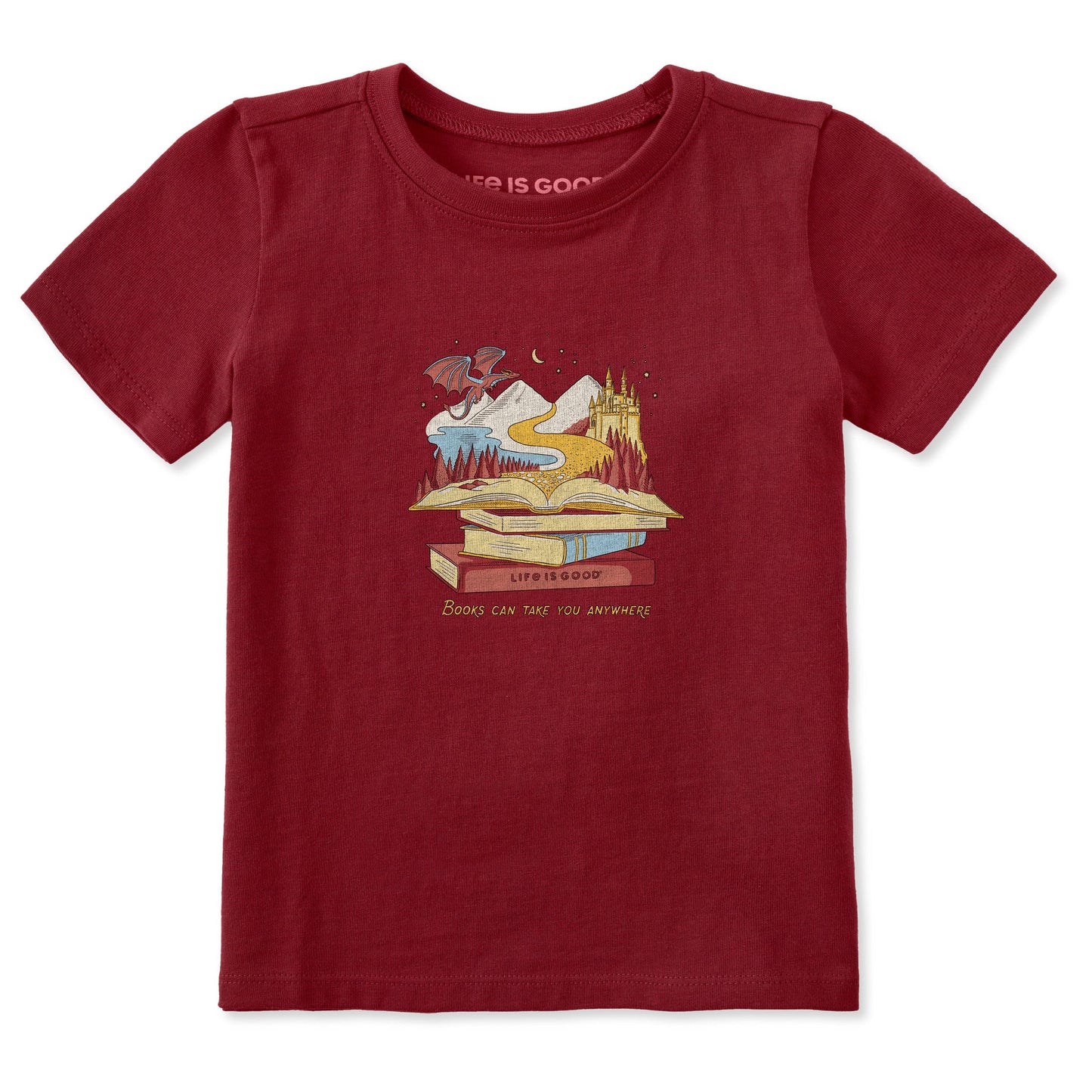 Toddler Books Can Take You Anywhere Short Sleeve Crusher Tee
