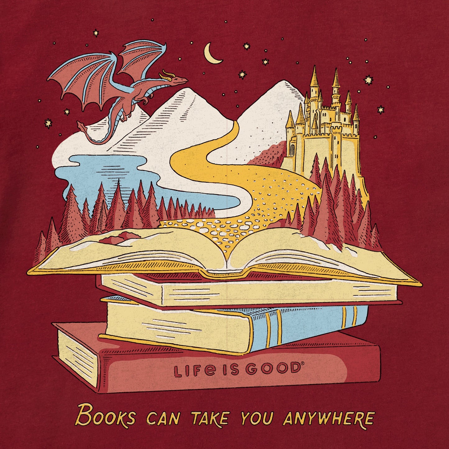 Toddler Books Can Take You Anywhere Short Sleeve Crusher Tee