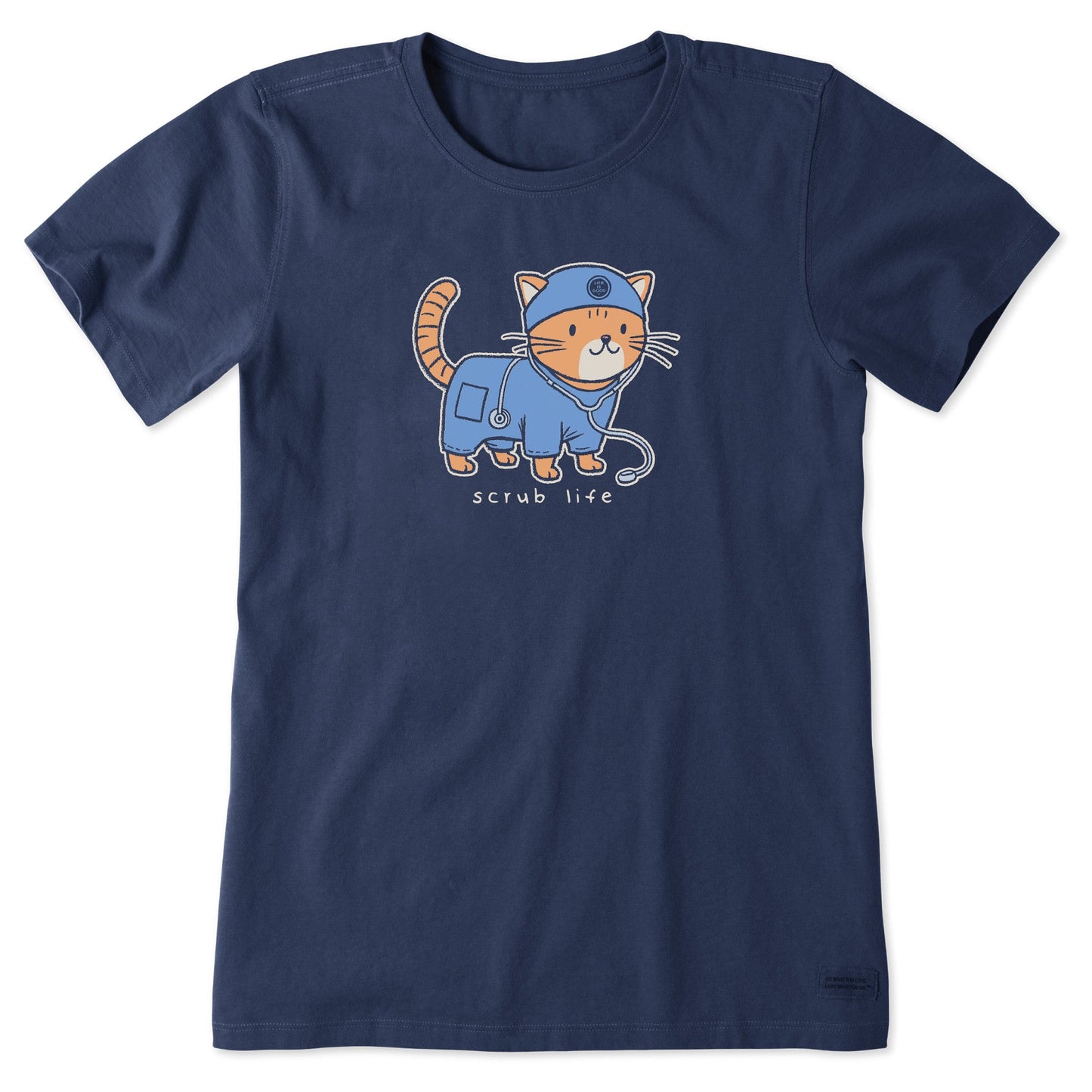 Women's Scrub Life Cat Short Sleeve Tee