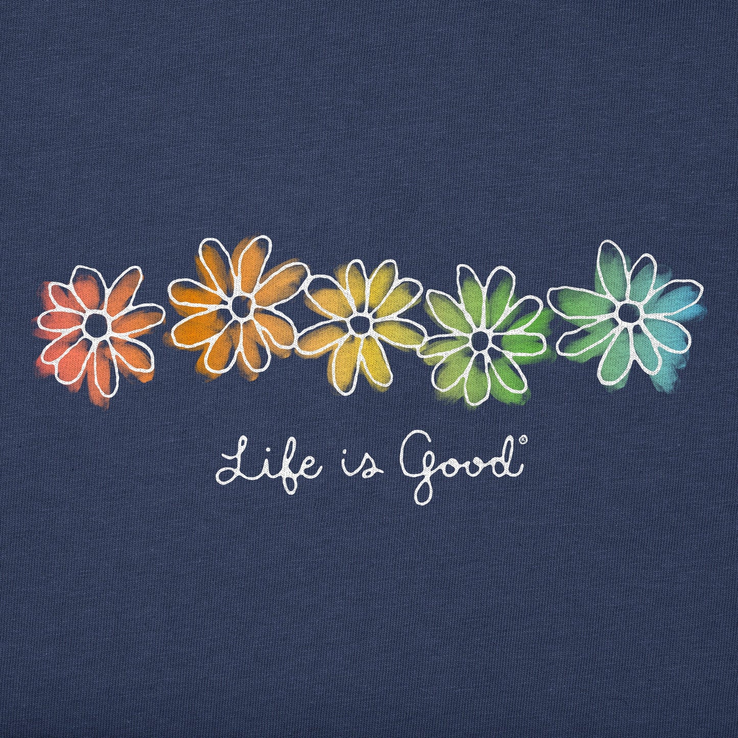 Women's Spectrum Daisies Short Sleeve Vee