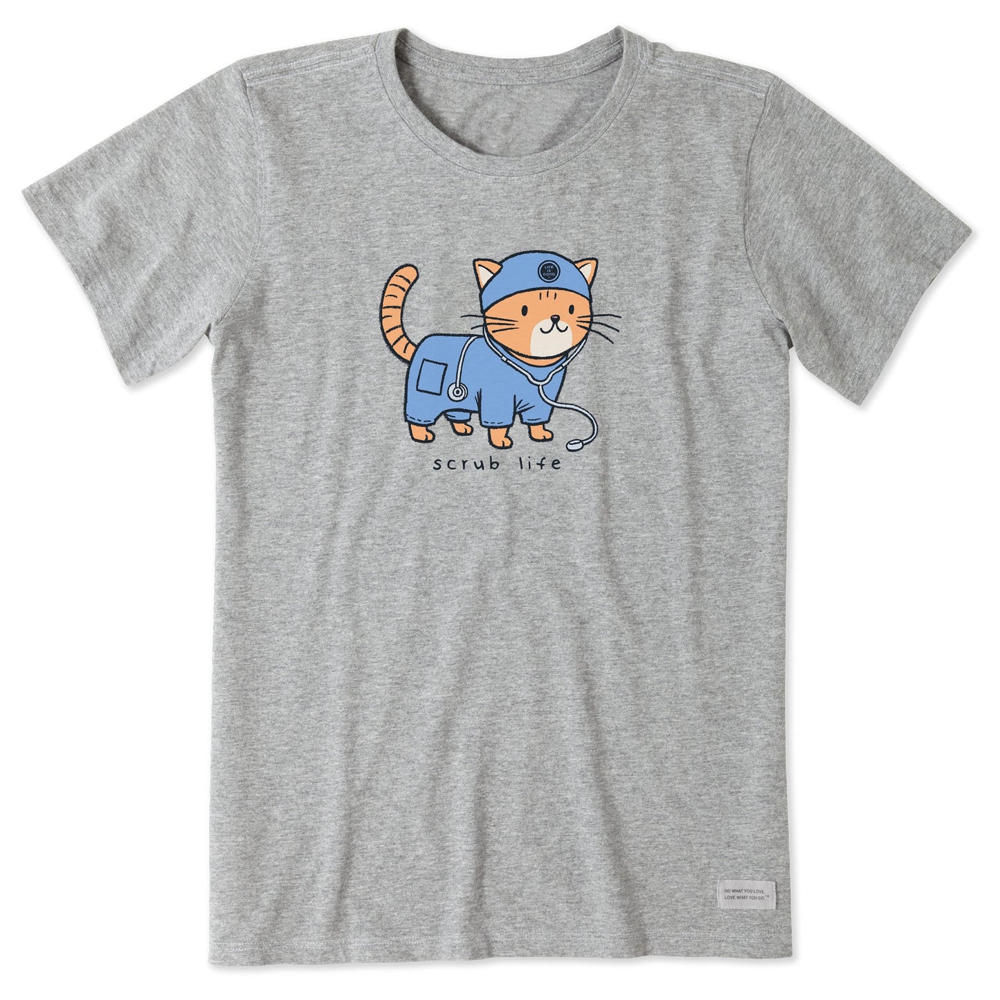 Women's Scrub Life Cat Short Sleeve Tee