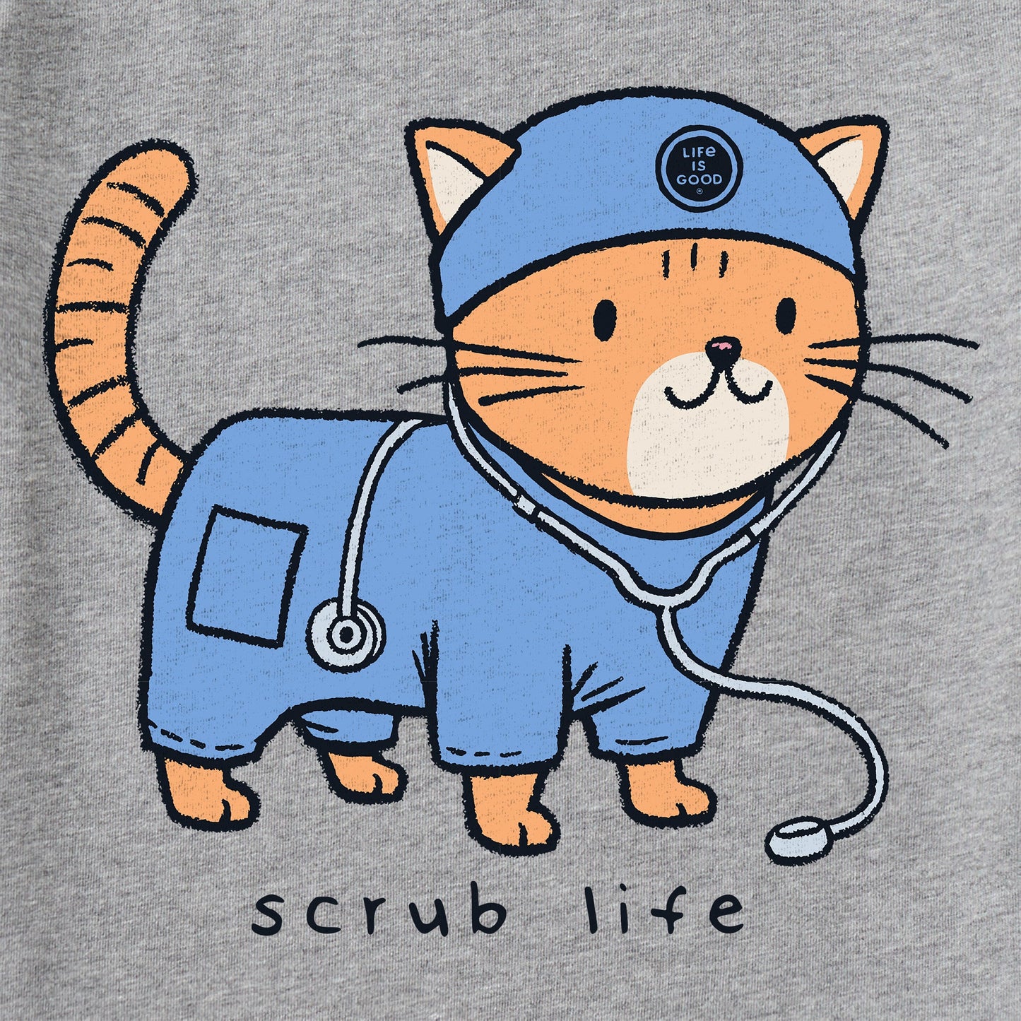 Women's Scrub Life Cat Short Sleeve Tee