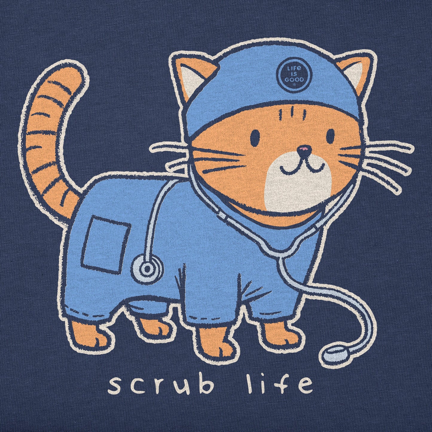 Women's Scrub Life Cat Short Sleeve Tee