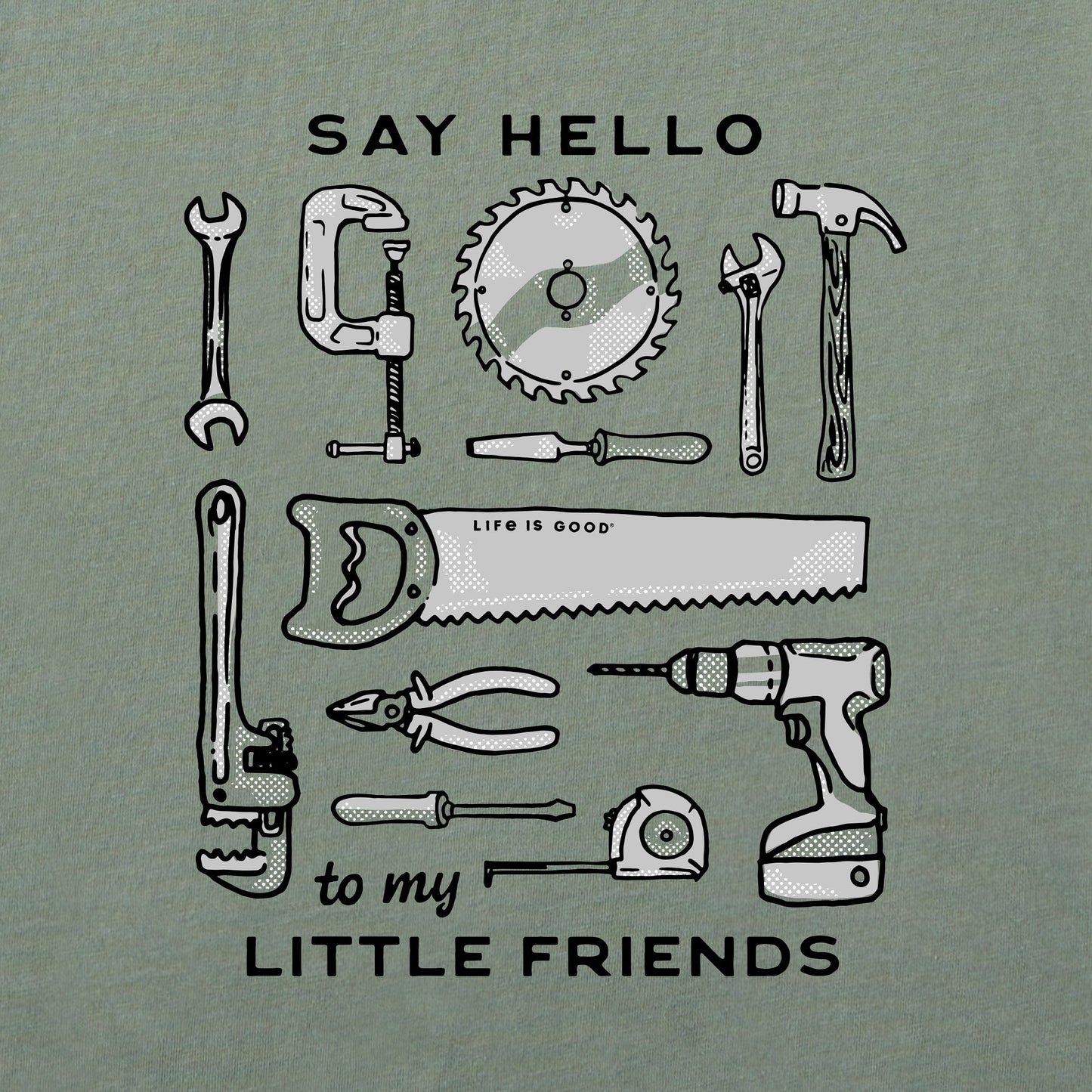 Men's Say Hello to My Little Friends Tools Short Sleeve Crusher Tee