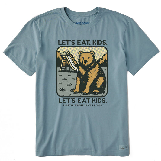 Men's Bert's Shirts Let's Eat Kids Short Sleeve Crusher Tee