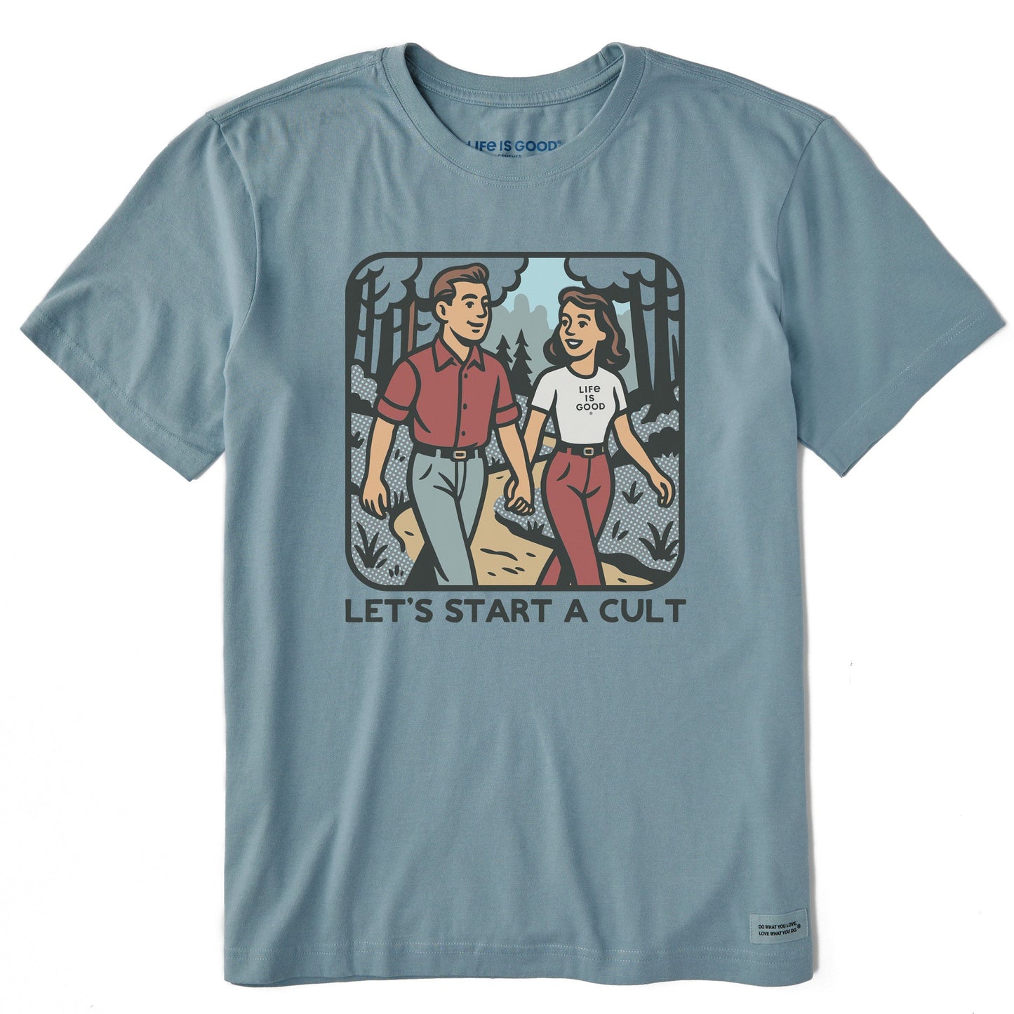 Men's Bert's Shirts Let's Start a Cult Short Sleeve Crusher Tee