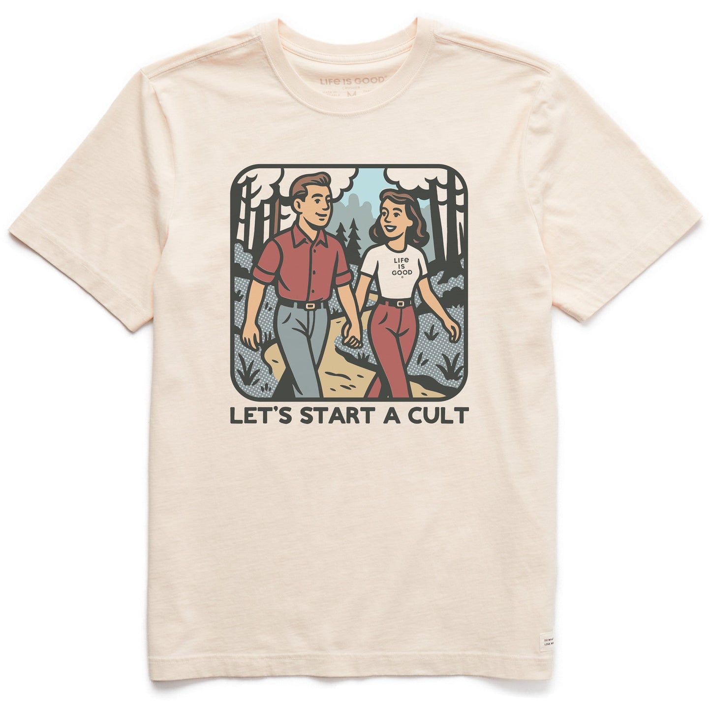 Men's Bert's Shirts Let's Start a Cult Short Sleeve Crusher Tee