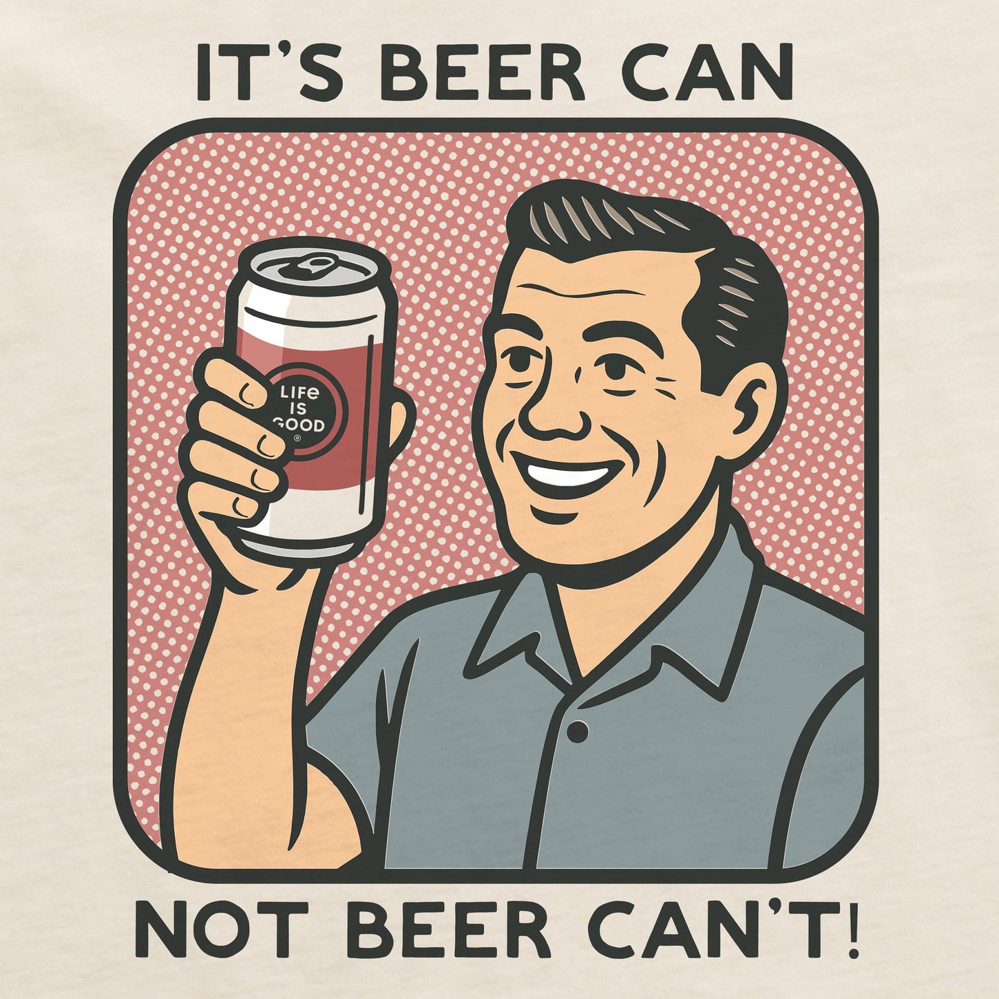 Men's Bert's Shirts Beer Can Short Sleeve Crusher Tee