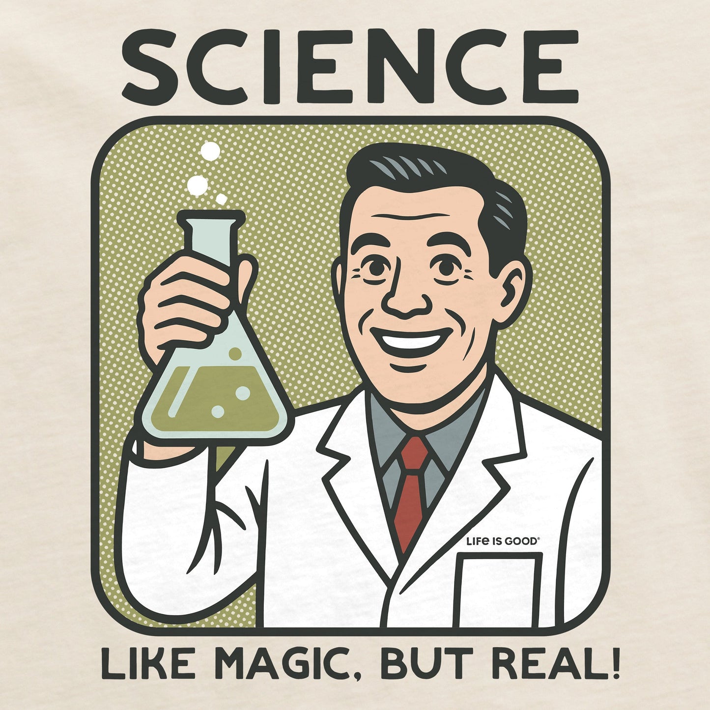 Men's Bert's Shirts Science is Like Magic Short Sleeve Crusher Tee