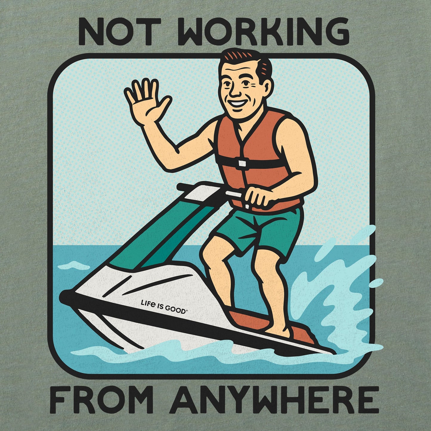 Men's Bert's Shirts Not Working Short Sleeve Crusher Tee