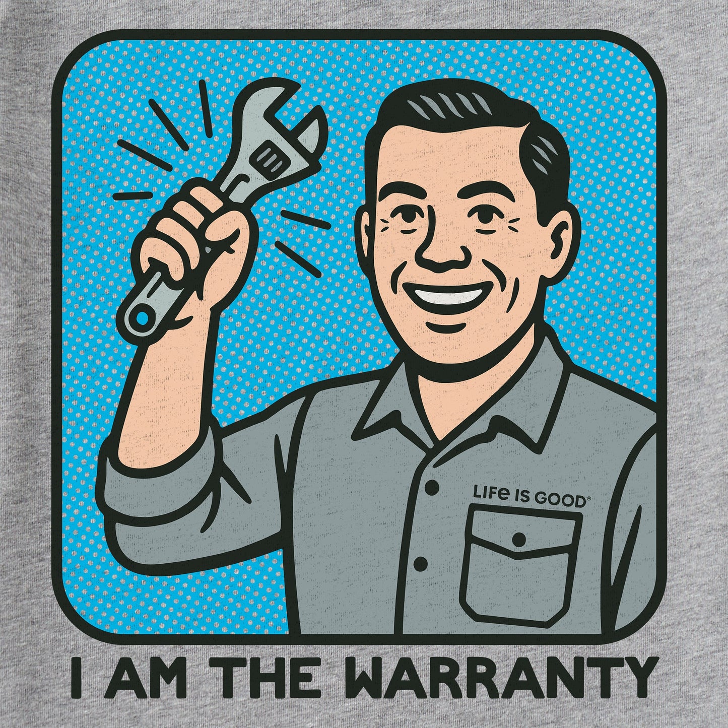 Men's Bert's Shirts I am the Warranty Short Sleeve Crusher Tee