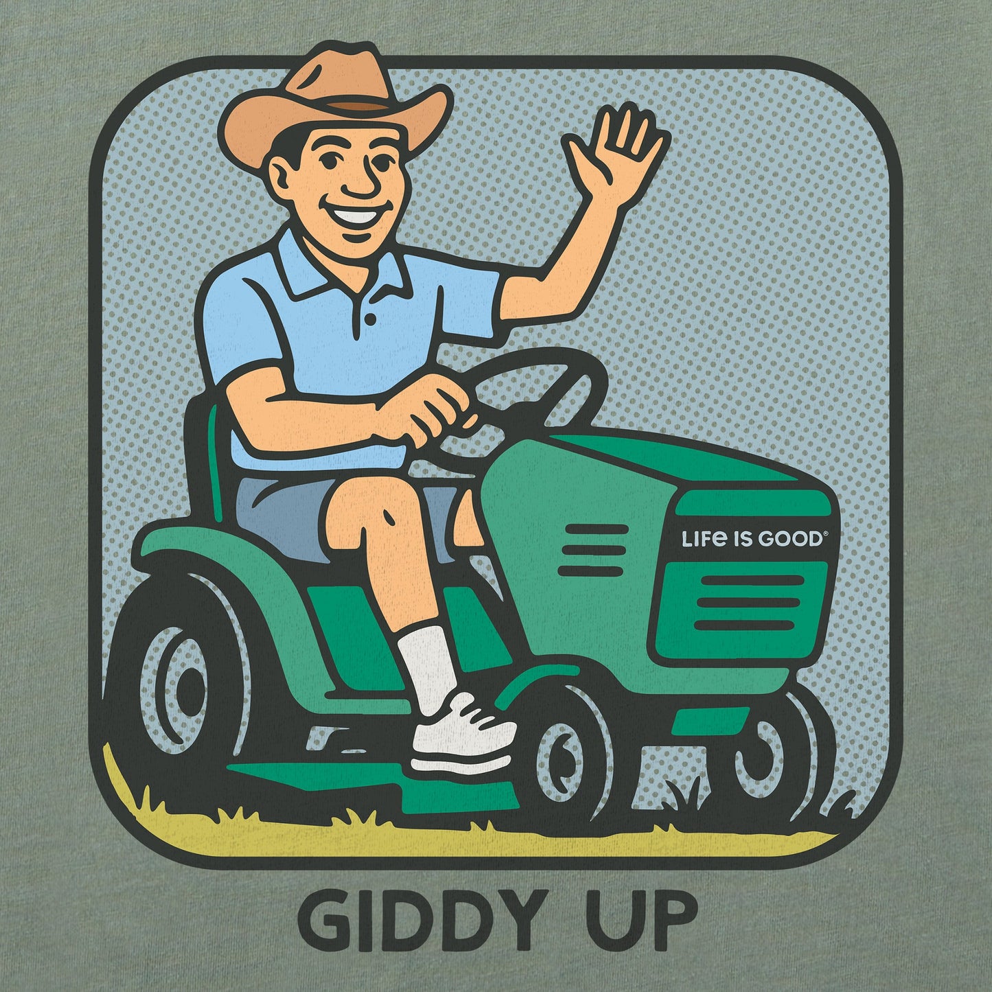 Men's Bert's Shirts Giddy Up Short Sleeve Crusher Tee