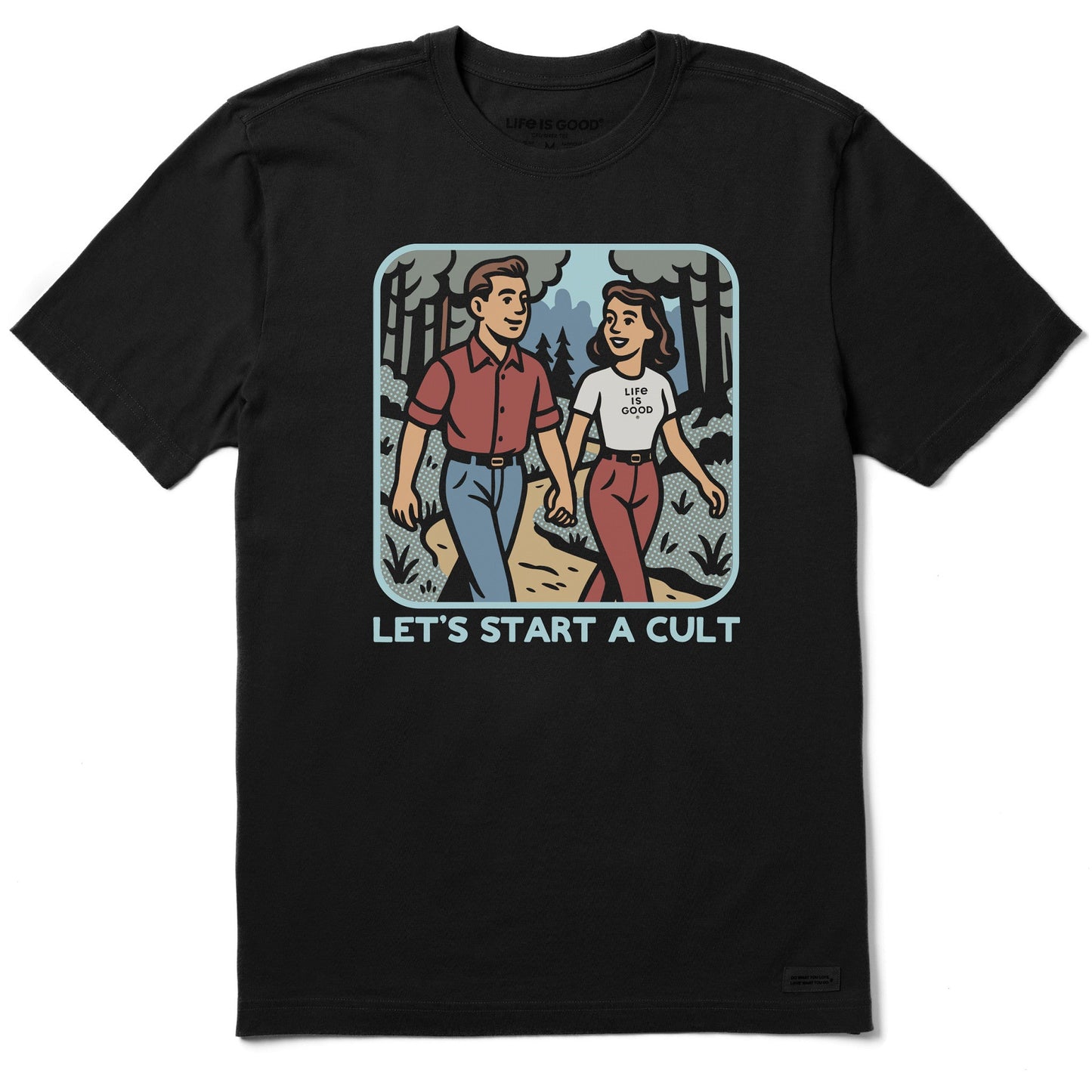 Men's Bert's Shirts Let's Start a Cult Short Sleeve Crusher Tee