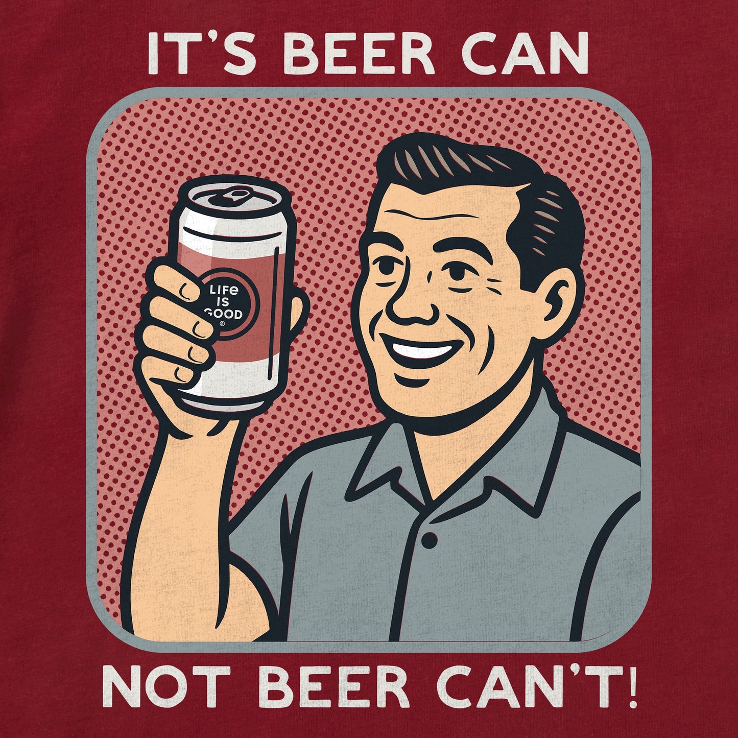 Men's Bert's Shirts Beer Can Short Sleeve Crusher Tee