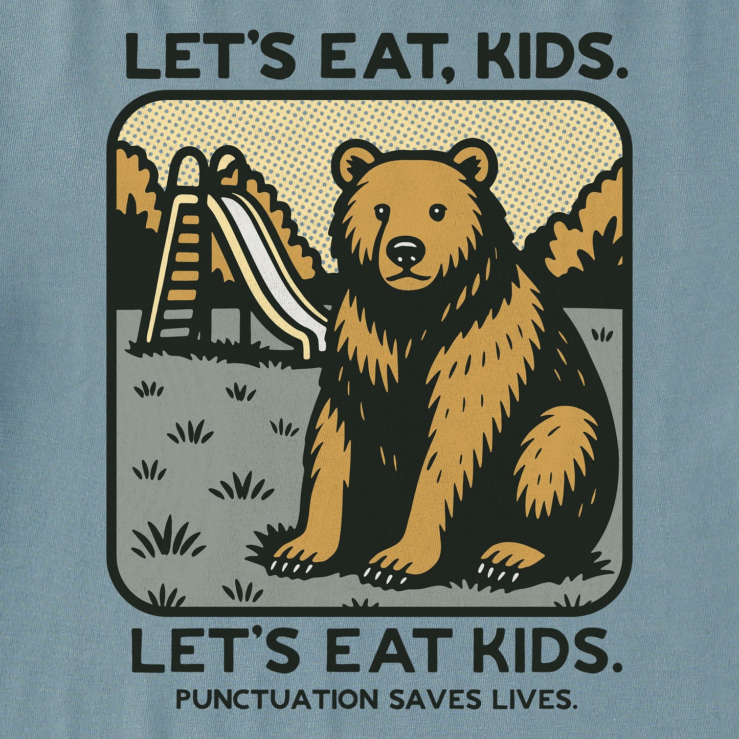 Women's Bert's Shirts Let's Eat Kids Short Sleeve Crusher Tee