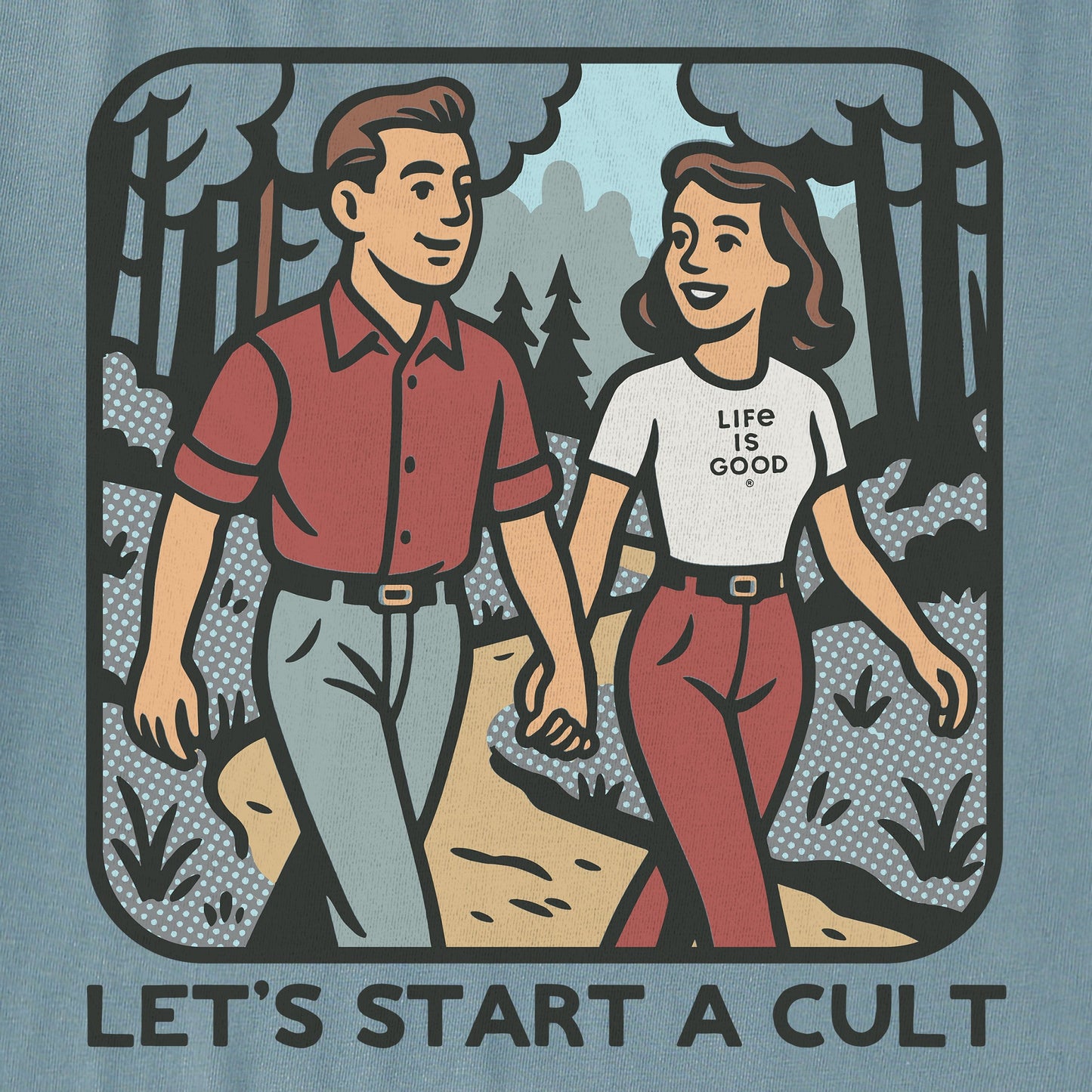 Women's Bert's Shirts Let's Start a Cult Short Sleeve Crusher Tee