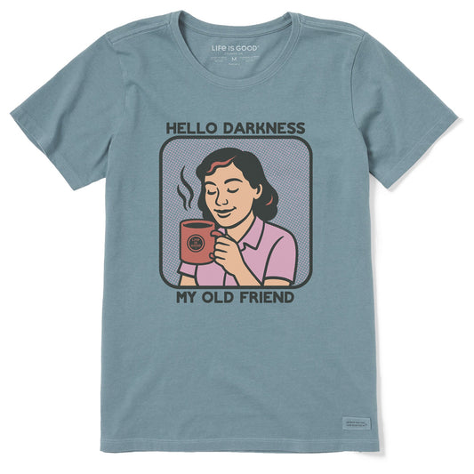 Women's Bert's Shirts Hello Darkness Short Sleeve Crusher Tee