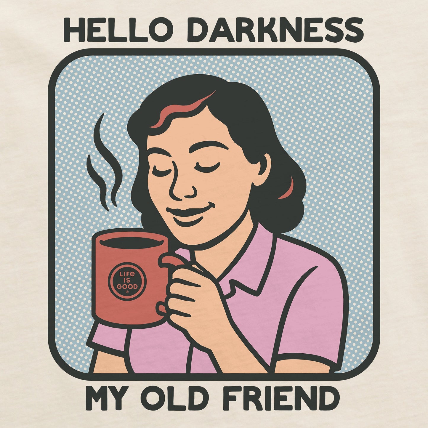 Women's Bert's Shirts Hello Darkness Short Sleeve Crusher Tee
