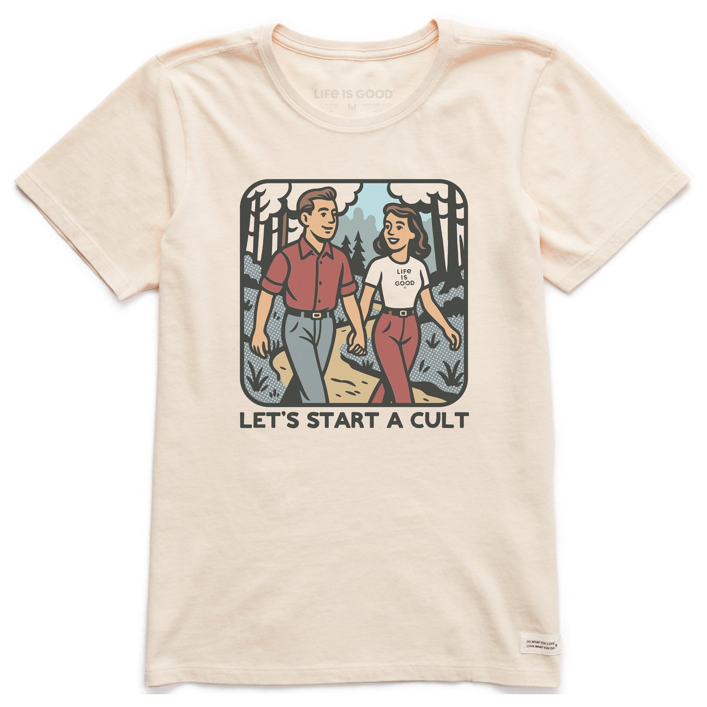 Women's Bert's Shirts Let's Start a Cult Short Sleeve Crusher Tee