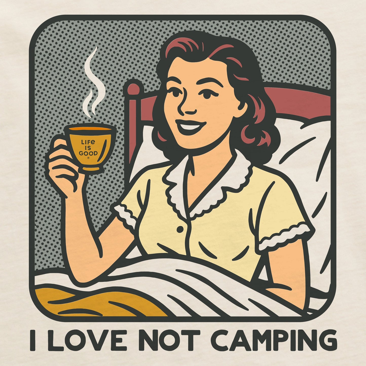 Women's Bert's Shirts I Love not Camping Short Sleeve Crusher Tee