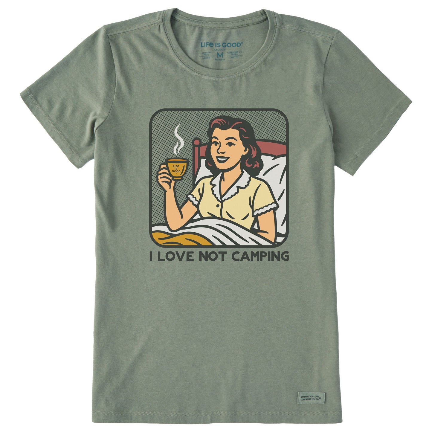 Women's Bert's Shirts I Love not Camping Short Sleeve Crusher Tee