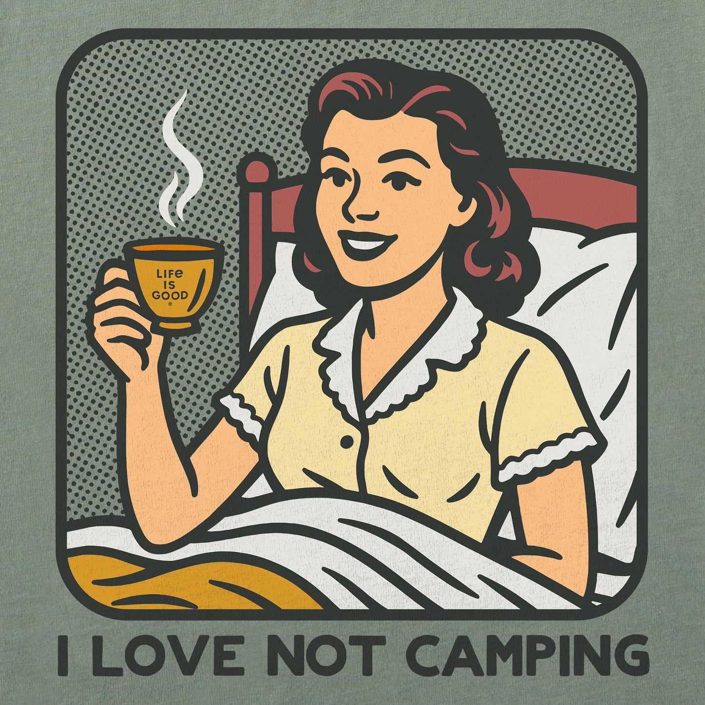 Women's Bert's Shirts I Love not Camping Short Sleeve Crusher Tee