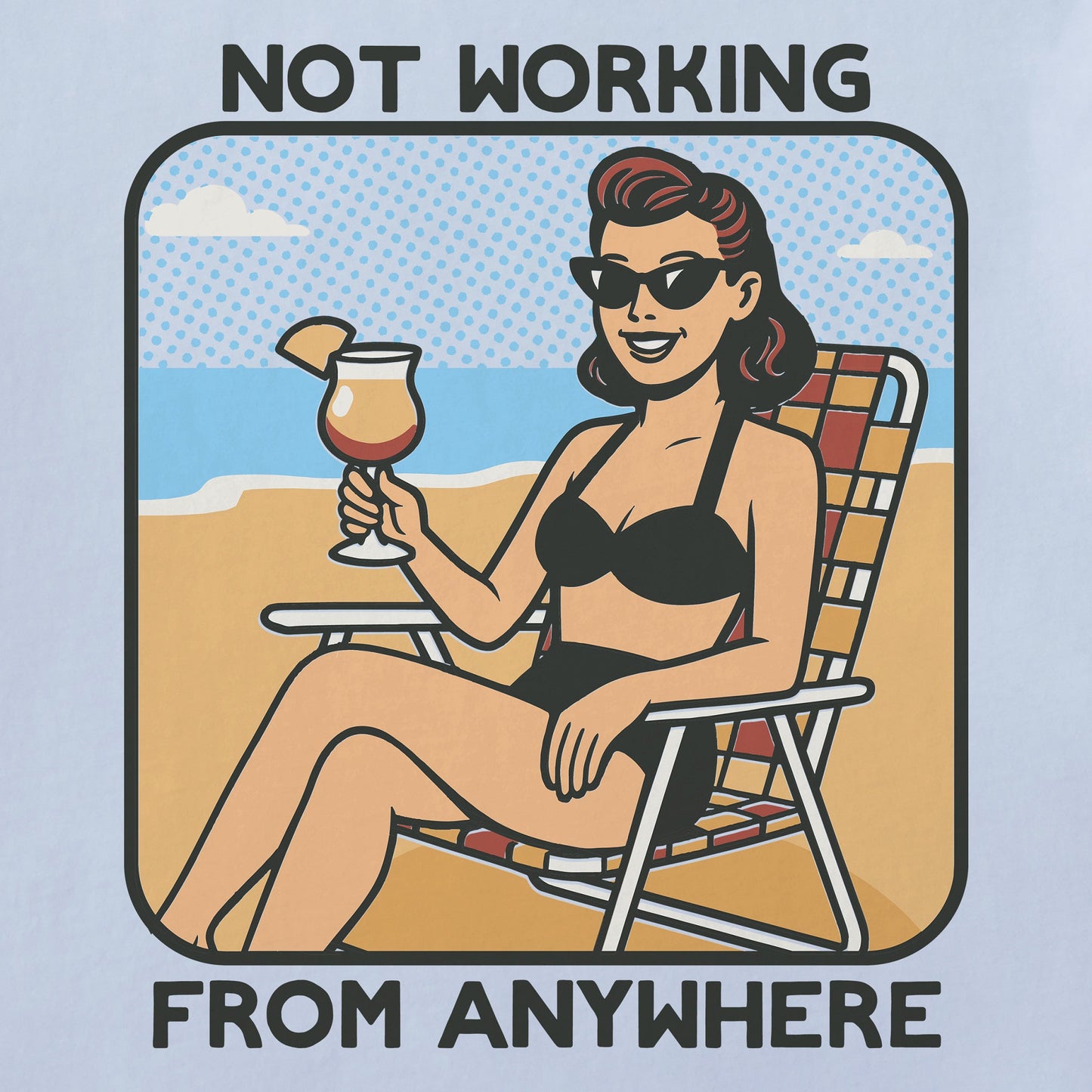 Women's Bert's Shirts Not Working Beach Short Sleeve Crusher Tee