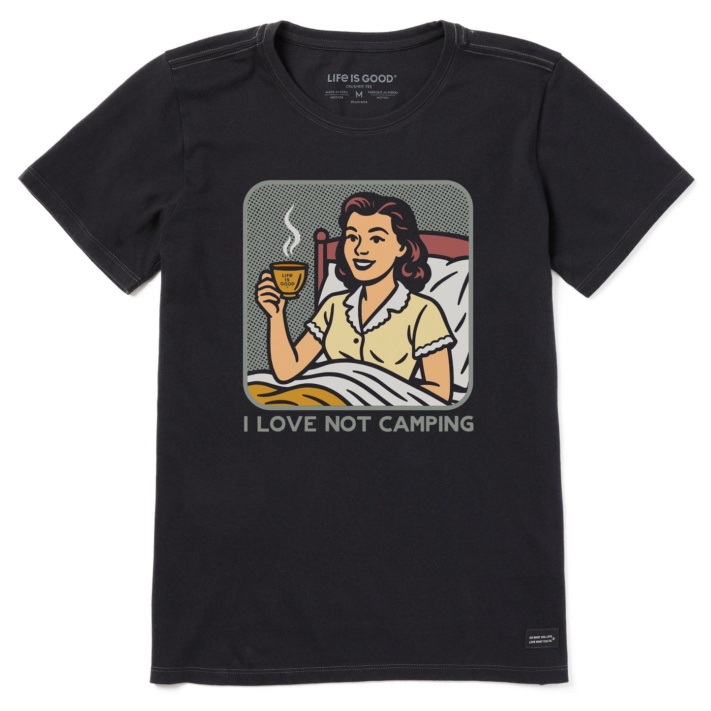 Women's Bert's Shirts I Love not Camping Short Sleeve Crusher Tee