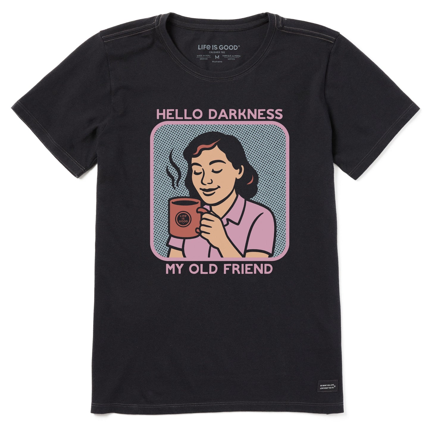 Women's Bert's Shirts Hello Darkness Short Sleeve Crusher Tee