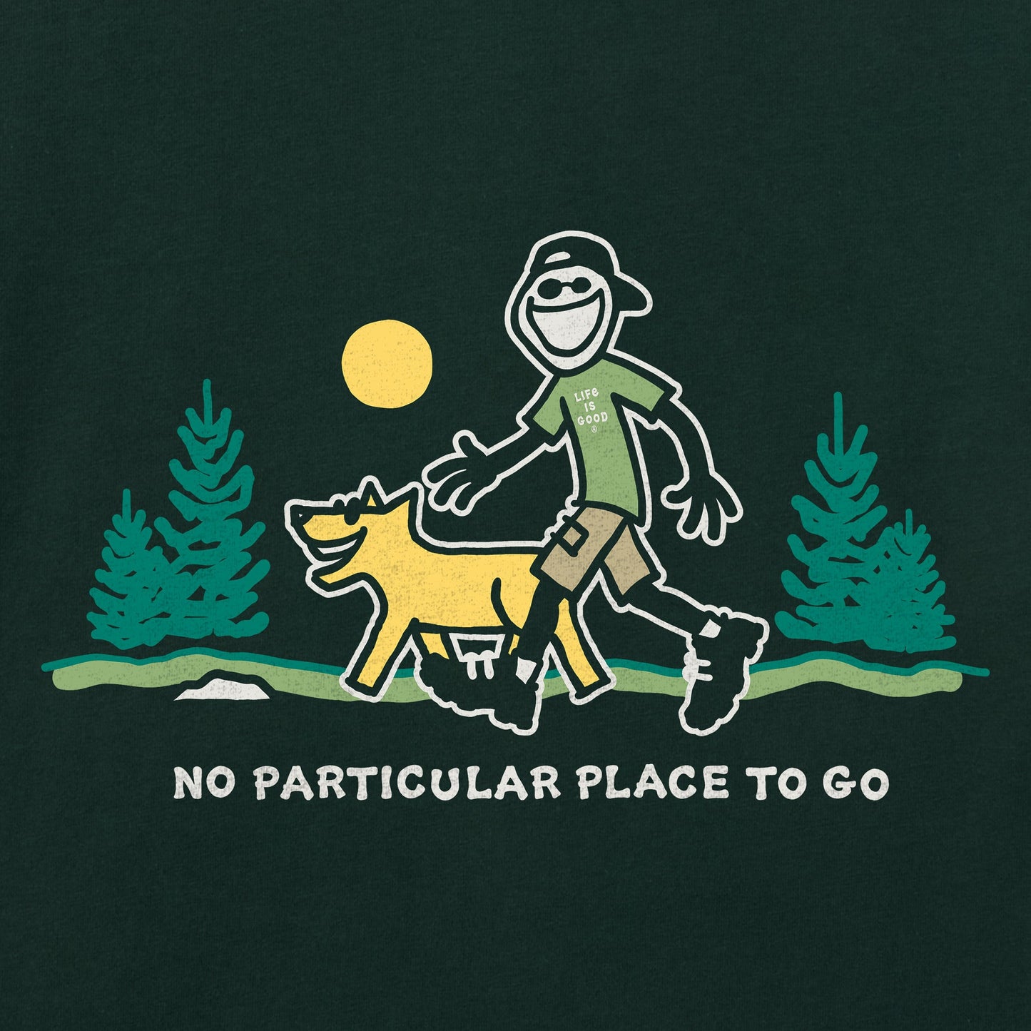 Men's No Particular Place To Go Short Sleeve Crusher Tee