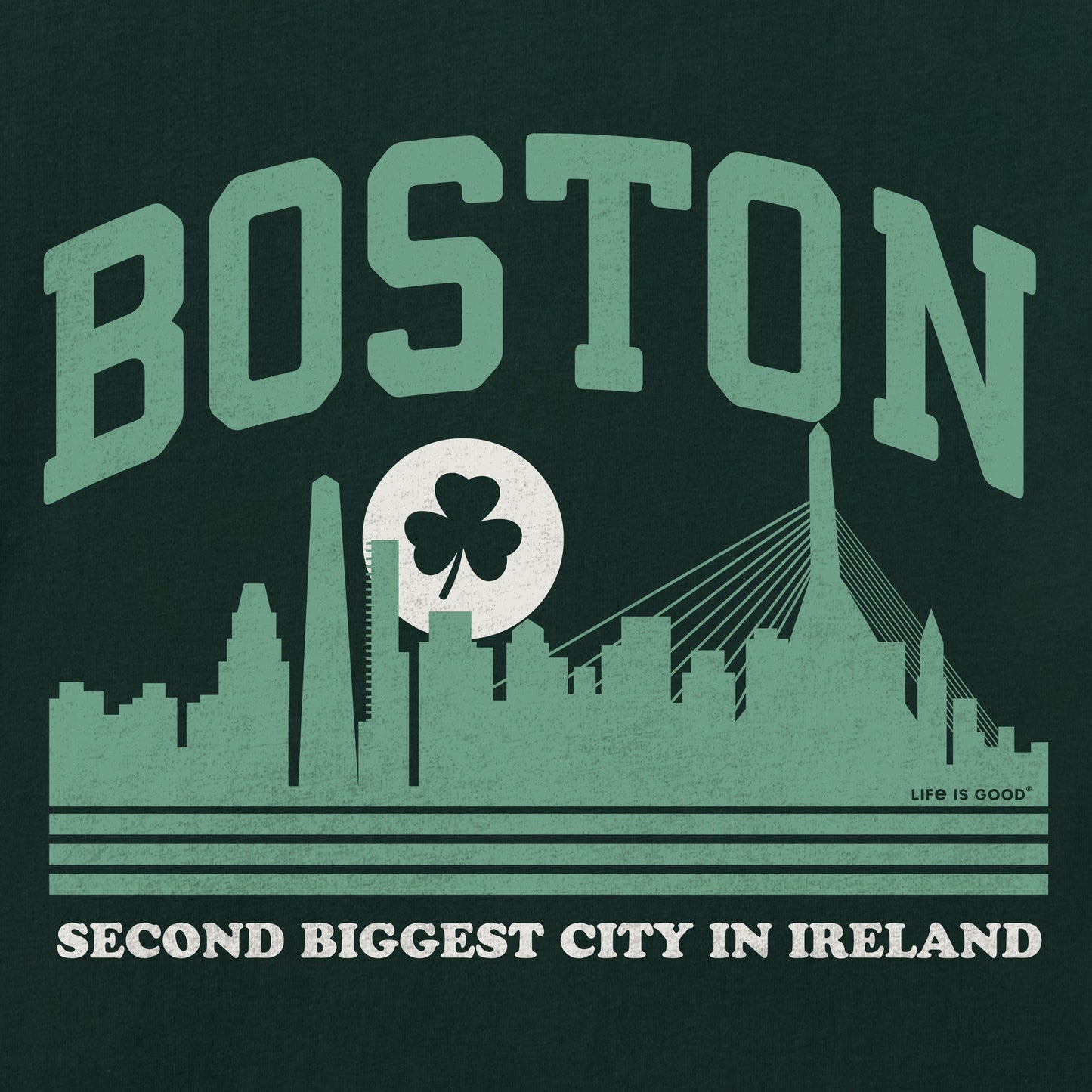 Men's Boston Second Biggest City in Ireland Short Sleeve Crusher Tee