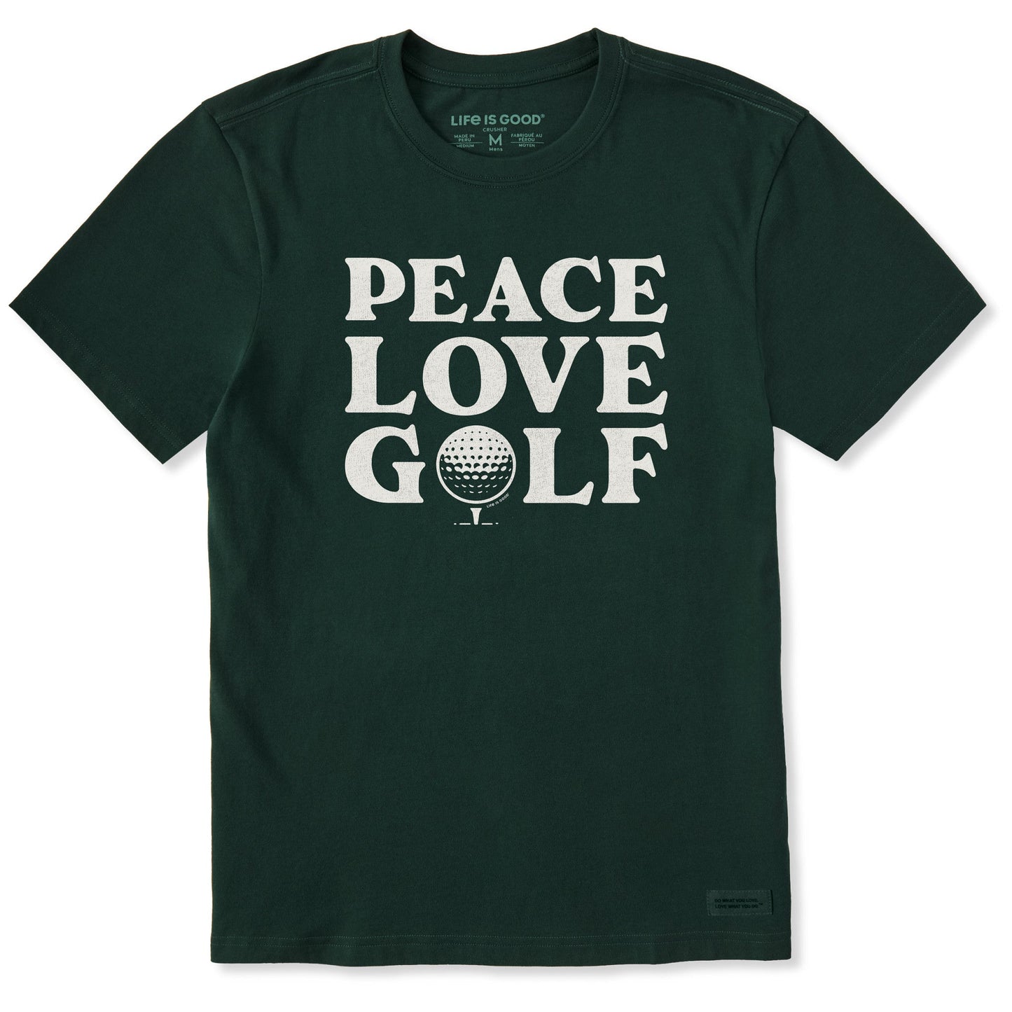 Men's Peace Love Golf Short Sleeve Crusher Tee