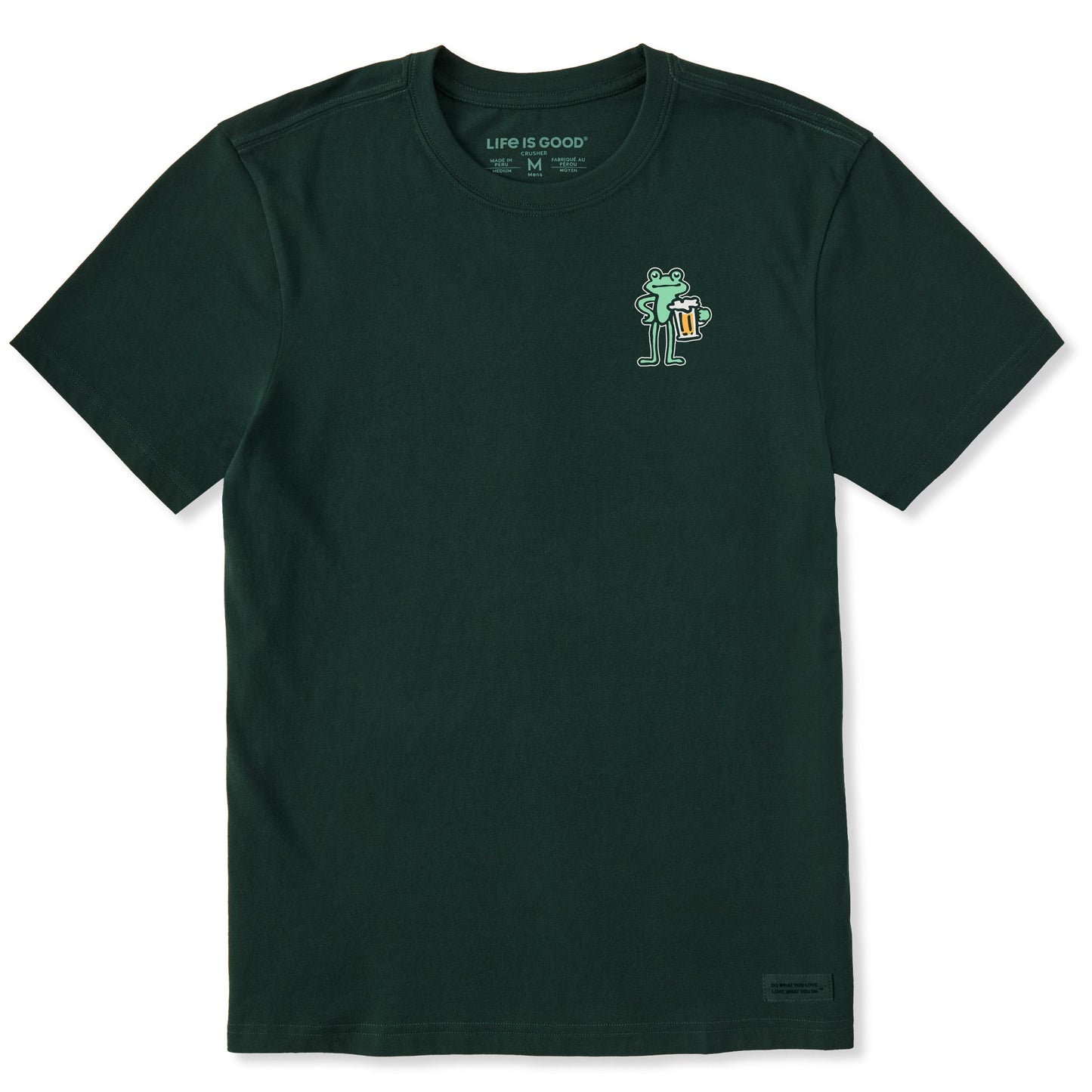 Men's Frog with Beer Short Sleeve Crusher Tee