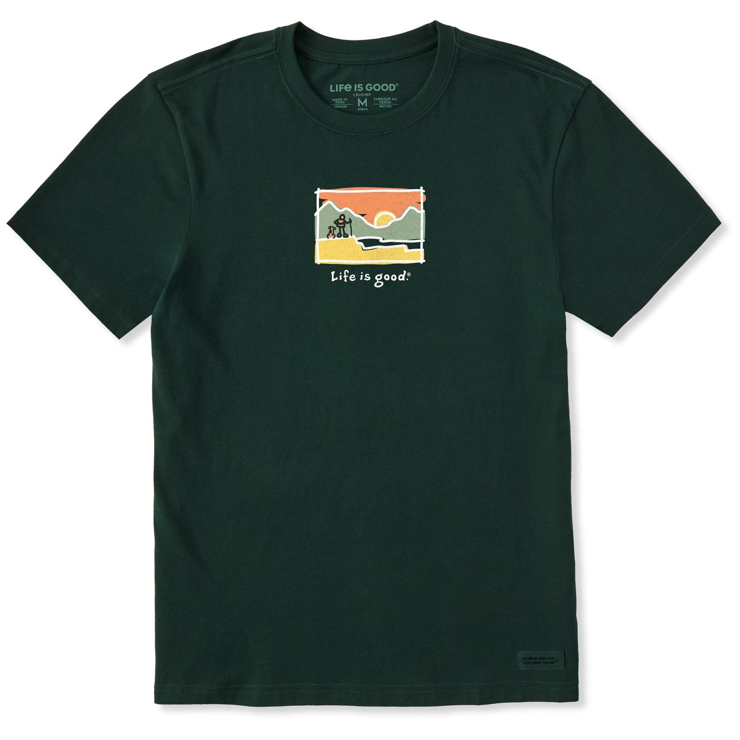 Men's Sunset Scenic Landscape Short Sleeve Crusher Tee