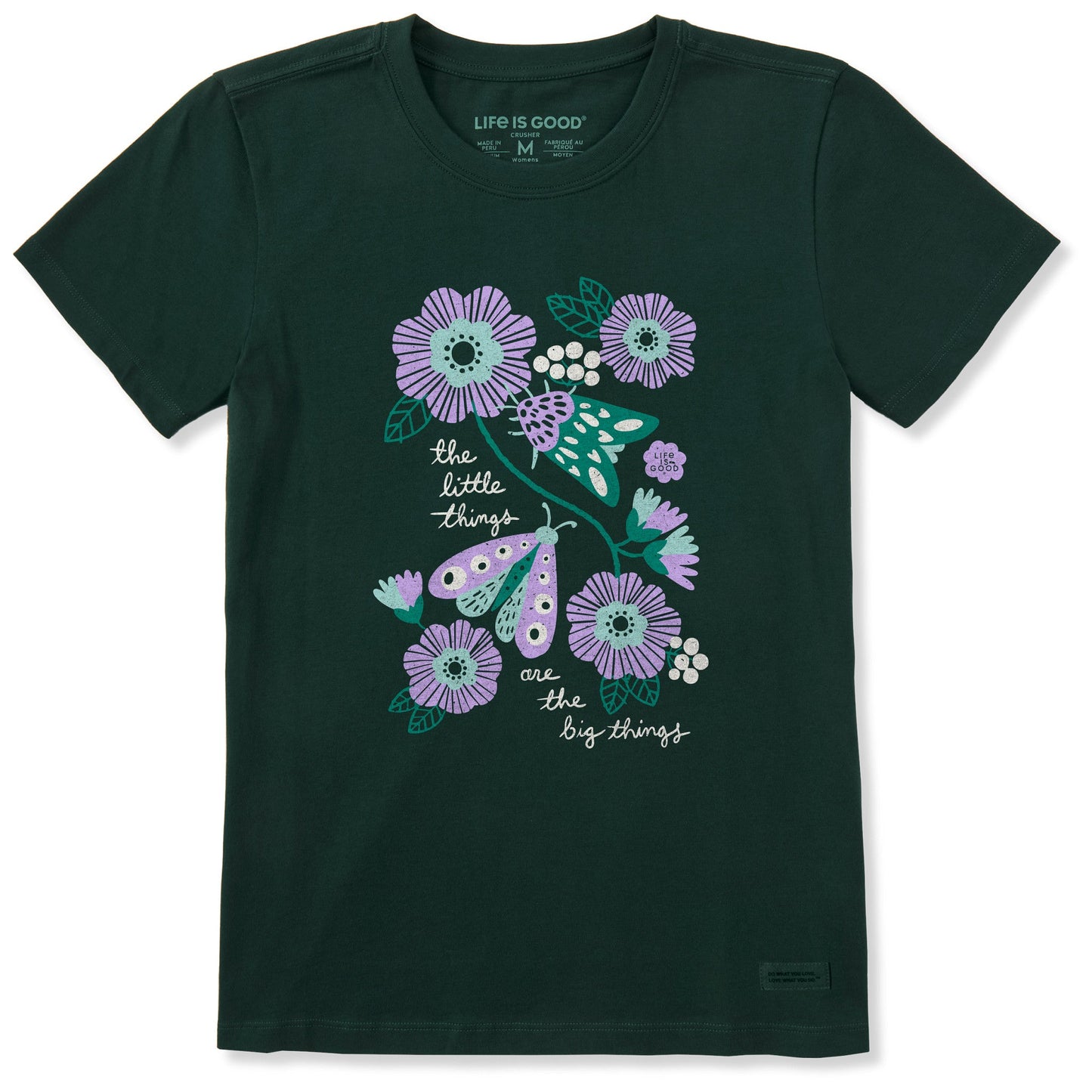 Women's The Little Things Moths Short Sleeve Crusher Tee