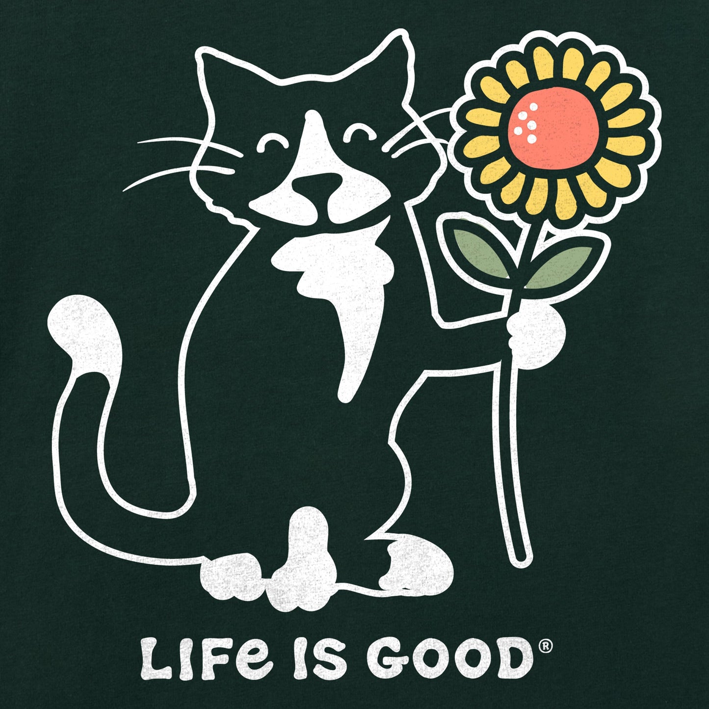 Women's Sunflower Cat Short Sleeve Crusher Tee